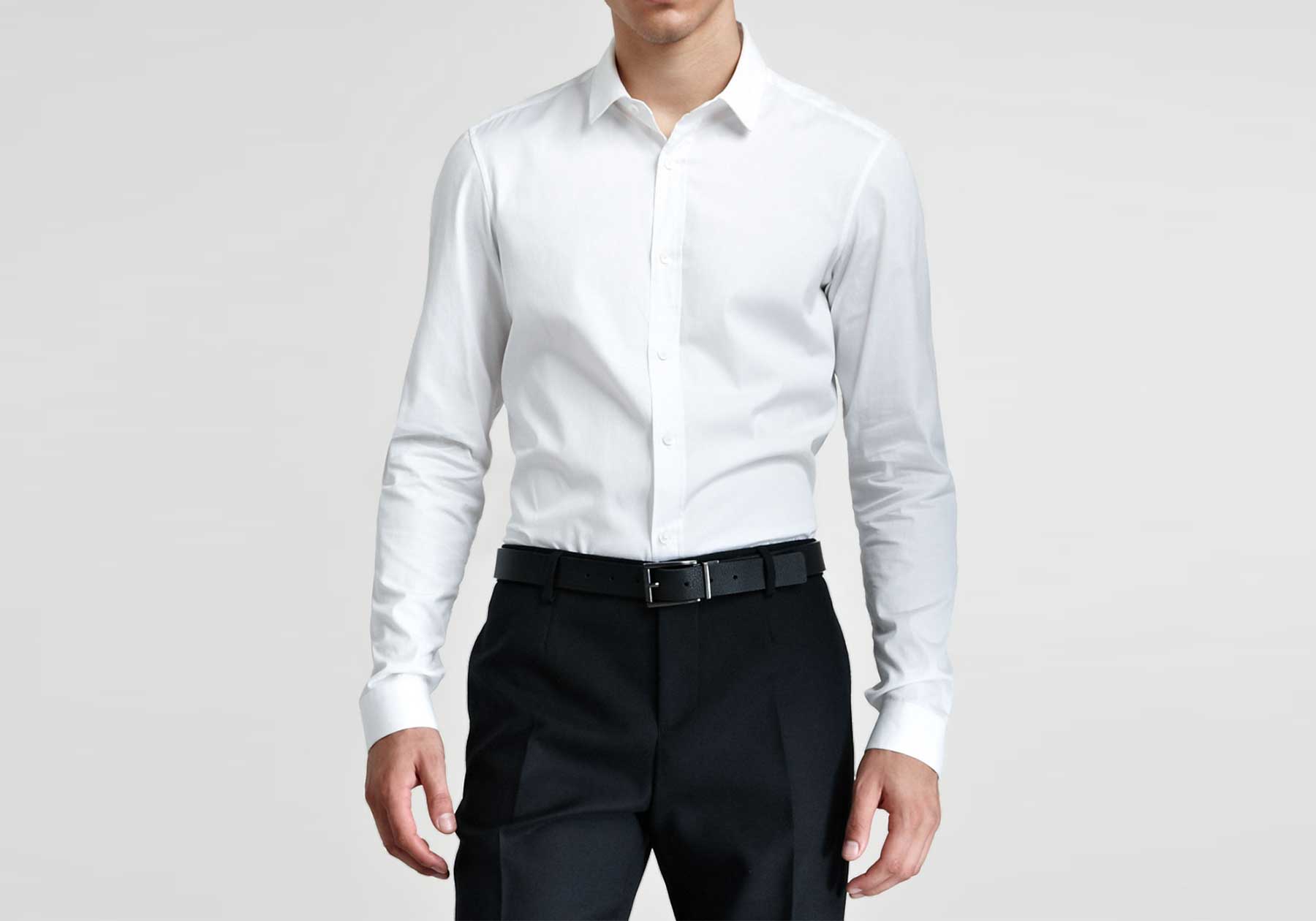 white shirt men