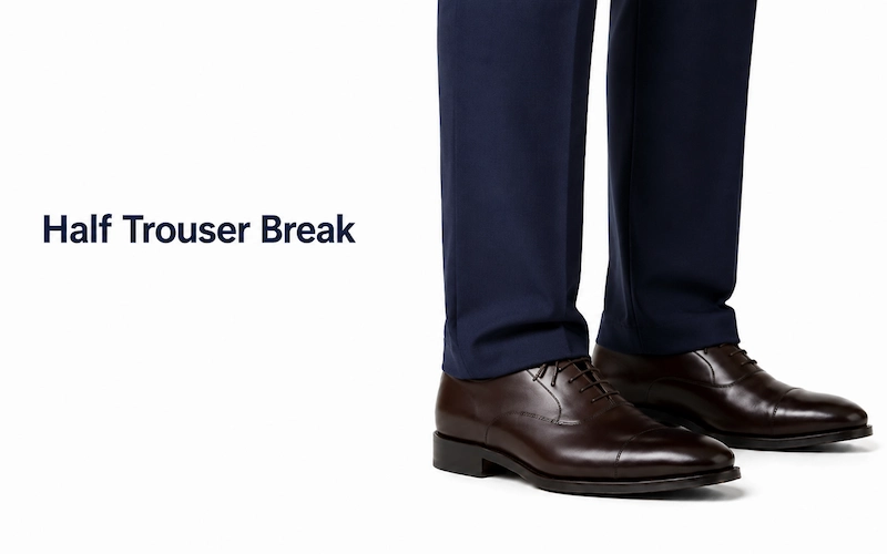 Dark trousers and brown dress shoes